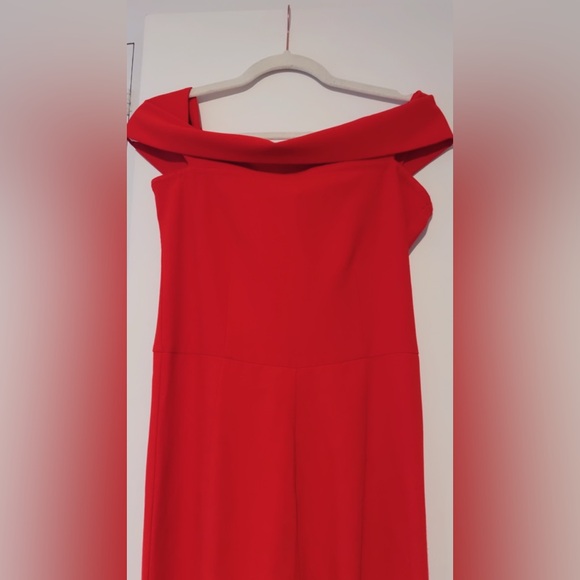 Nwot revolve by the way off the shoulder wide leg  red jumpsuit - Picture 5 of 10